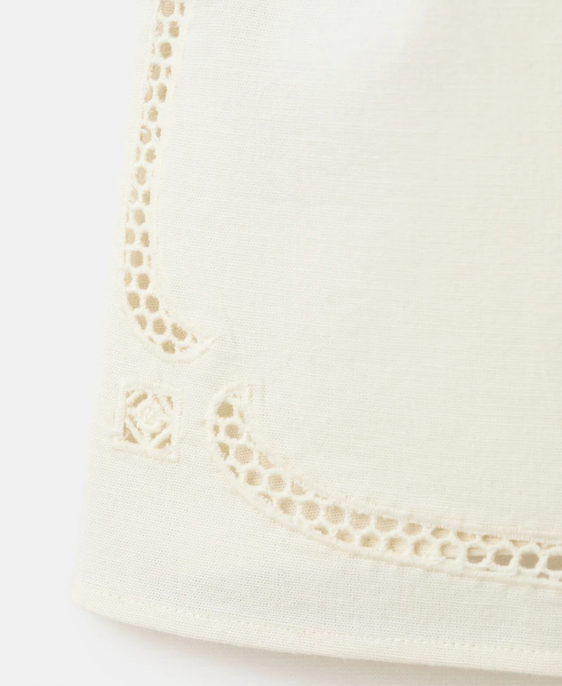 Mango Women's Openwork Embroidery Top