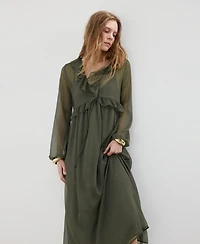 Mango Women's Ruffles Flowy Dress