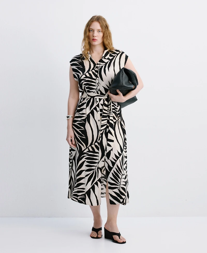 Mango Women's Printed Shirt Dress