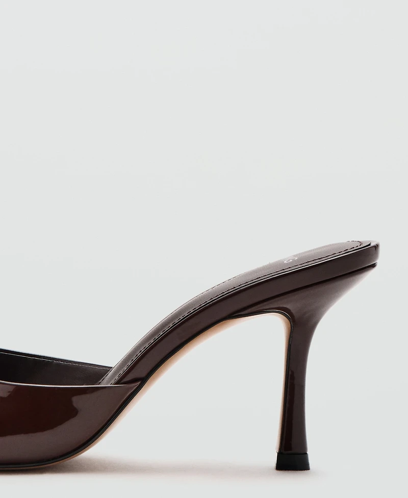Mango Women's Patent Leather Effect Heeled Sandals