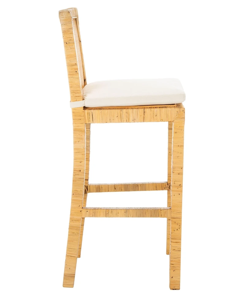 Safavieh Tojo Cane Bar Stool With Cushion