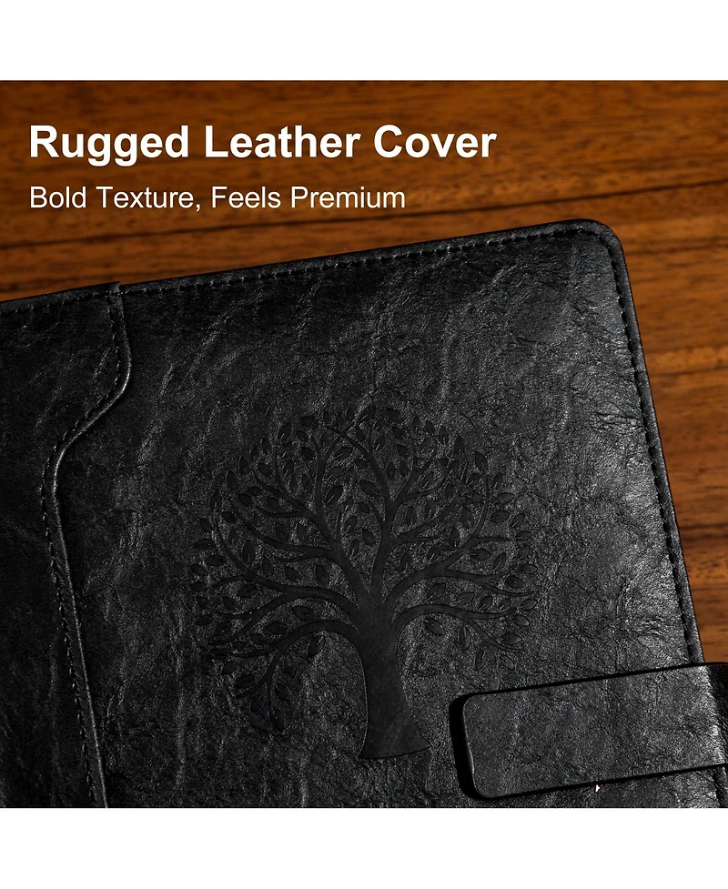 Gnuadz Lined Leather Journal Vintage Tree Magnetic Closure Hardcover Diary