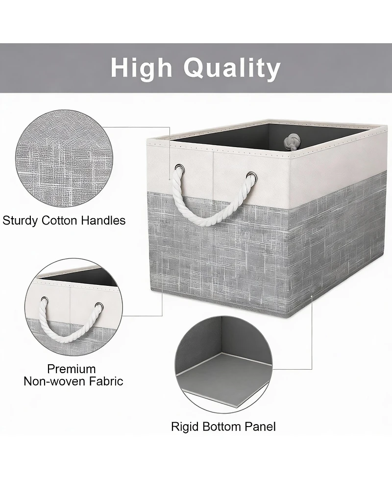 Yigii Foldable Storage Bins for Home Organization