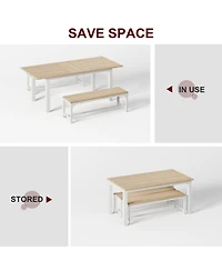gaomon 5-Piece Extendable Office Dining Table and Chair Set