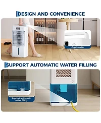 Xo 2.6Gal Portable Cooling Fan, Evaporative Air Cooler with Touch Screen, Remote for Bedroom, Home, Office