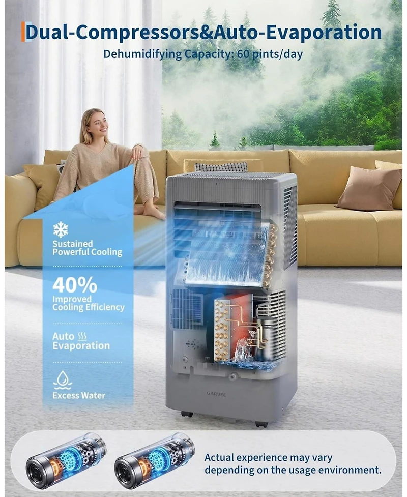 Xo Portable Air Conditioner, Cools/Heats Up to 450 Sq.Ft, 10000 Btu