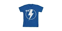 Ac/Dc Boys Acdc Thunderbolt Icon Crew Neck Short Sleeve Royal Blue T-shirt -Large