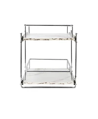 Household Essentials Glidez Steel Pull-Out Storage Organizer, 2-Tier Design