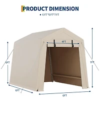 gaomon All-Weather Portable Outdoor Carport, Motorcycle Storage Shed for Bikes Firewood