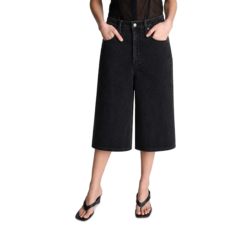 Kenneth Cole Women's Wide-Leg High-Rise Shorts