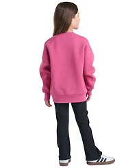 adidas Girls' 2T-6X Long-Sleeve Sweatshirt and Pants, 2-Piece Set