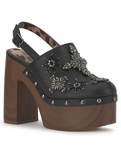 Jessica Simpson Women's Cazea Platform Block Heel Cozy Clogs
