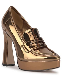 Jessica Simpson Women's Nanelie Pointed Toe High-Heel Platform Loafers