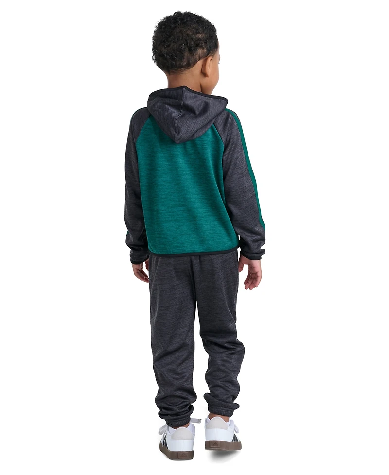adidas Boys' 2T-7 Long-Sleeve Jacket and Jogger, 2-Piece Set