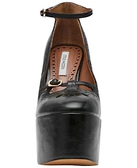 Steve Madden Women's Saxon High Platform Brogue Block Heel Pumps