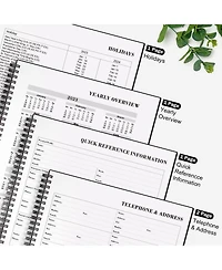 Gnuadz Planner Daily Agenda To Do List Hourly Schedule Spiral Appointment Book Elastic Closure Inner Pocket