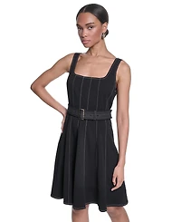 Karl Lagerfeld Paris Women's Scuba Crepe Knee-Length Dress