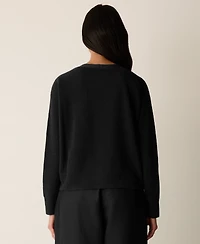Eileen Fisher Women's Boxy V-Neck Long-Sleeve Cardigan