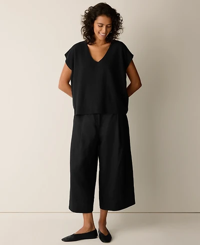 Eileen Fisher Women's V-Neck Cap-Sleeve Sweater
