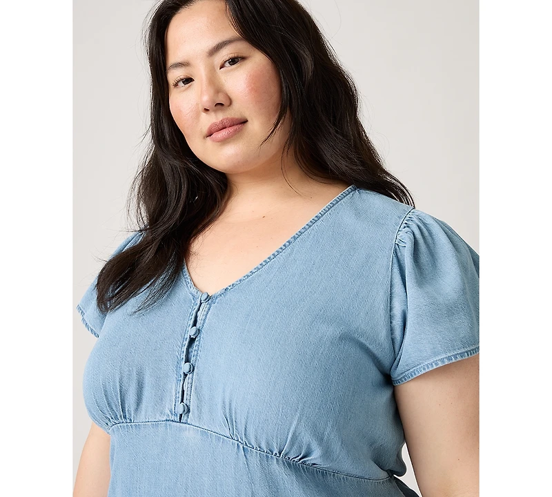 Levi's Plus Lilith Short-Sleeve Midi Dress
