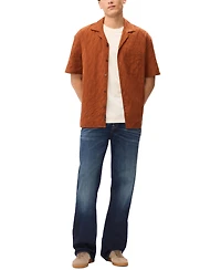 Buffalo David Bitton Men's Textured Pattern Short-Sleeves Shirt