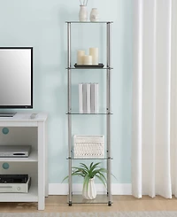 Convenience Concepts 15.75" Glass Designs2Go Classic 5 Tier Tower