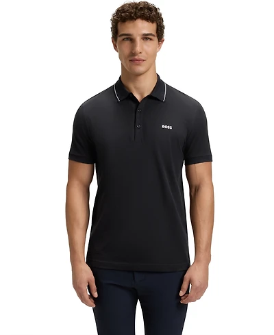 Boss by Hugo Men's Tonal Logo Slim-Fit Polo Shirt