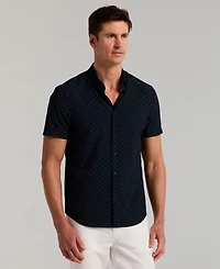 Perry Ellis Men's Slim-Fit Hex Dot Print Shirt