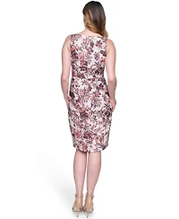 Eliza J Women's Sleeveless Square Neck Button-Down Sheath Dress