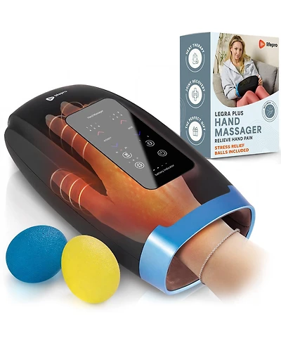 LifePro Legra Hand Massager with Heat & Compression – Heated Finger, Wrist & Palm Massager for Pressure Point Therapy