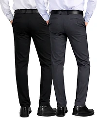 Galaxy By Harvic Men's Slim-Fit Woven Stretch Pants, 2-Pack