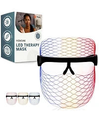 LifePro VizaCure Led Face Mask for Light Therapy - Black Led Mask for Face and Neck Care - Portable Led Light Therapy Device.