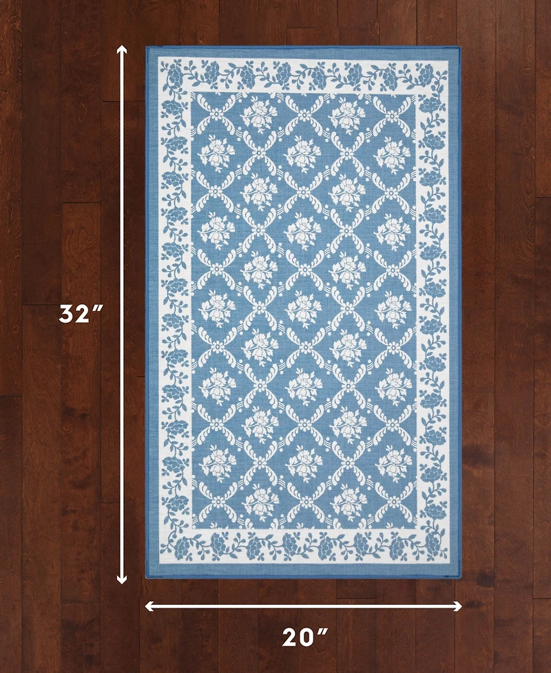 Laura Ashley Printed Chenille Merley Accent Rug, 20"x 32"