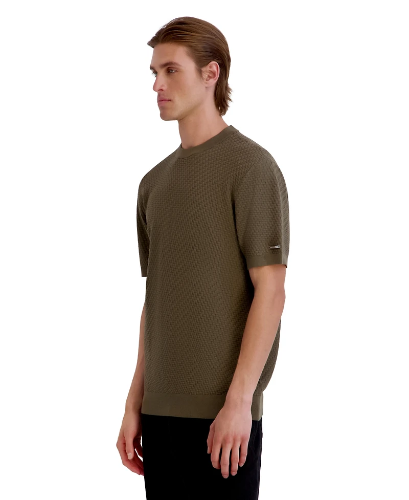 Karl Lagerfeld Paris Men's Short-Sleeve Sweater