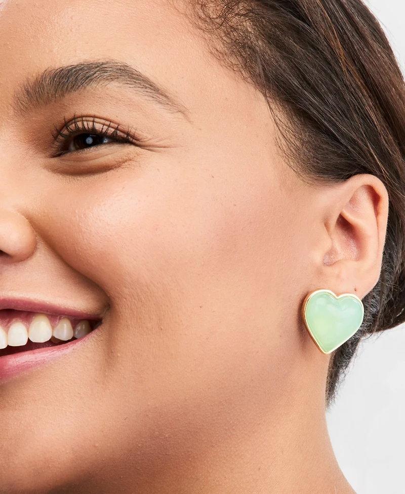 On 34th Heart Button Earrings, Macy's Exclusive