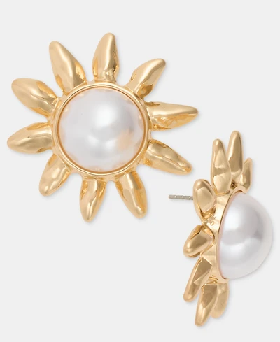 On 34th Imitation Pearl Sun Button Earrings, Macy's Exclusive