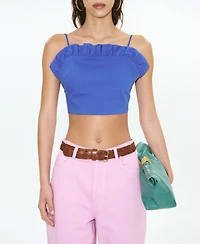 Mango Women's Open-Back Crop Top