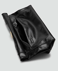Mango Women's Metal Detail Leather Handbag