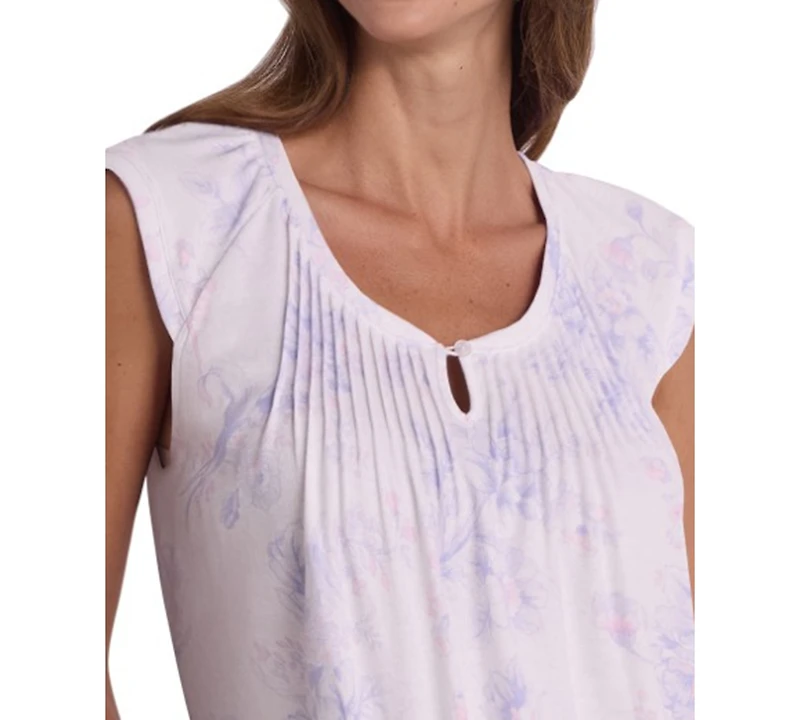 Miss Elaine Women's Scoop Neck Knitted Nightgown