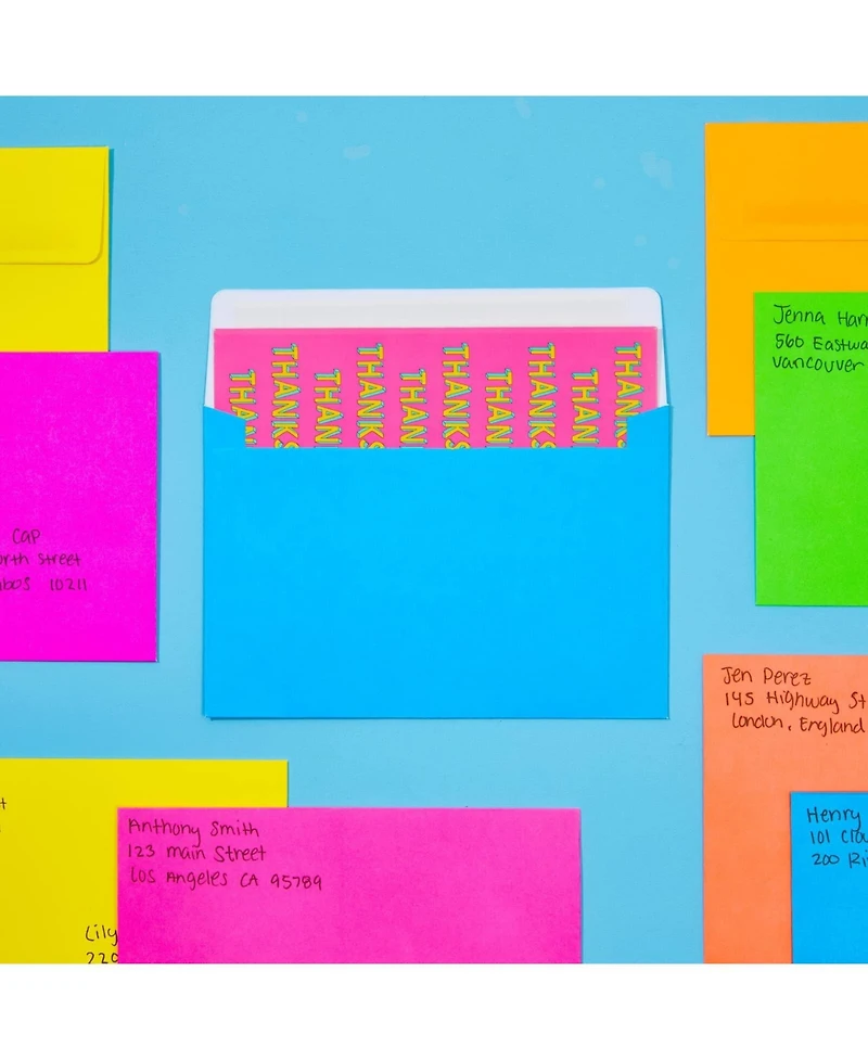 Gnuadz Neon Self-Adhesive Envelopes for Invitations