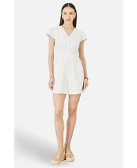 Yumi Women's Cotton Broderie Anglaise Playsuit