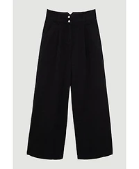 Karen Millen Women's Denim Wide Leg High Waisted Jeans