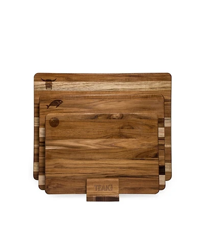 Teakhaus Kitchen Boards With Display Stand Set of 3
