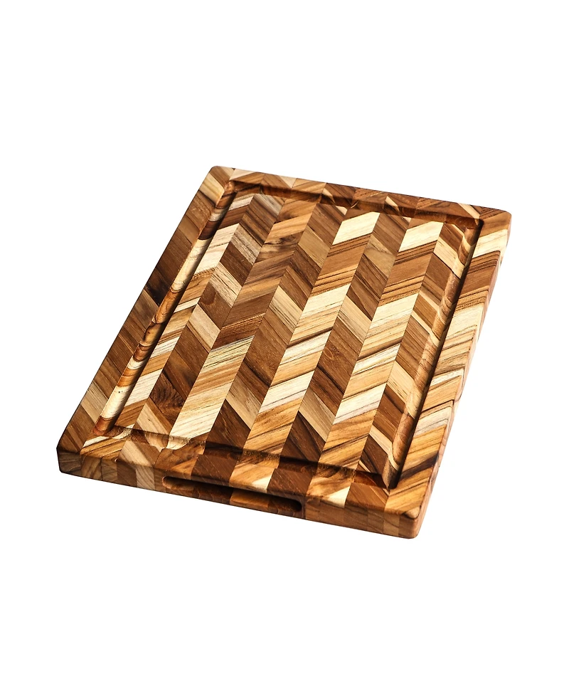 Teakhaus Herringbone Wood Large Cutting Board