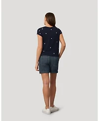 Cable and Gauge Women's Printed Star Slub Tee