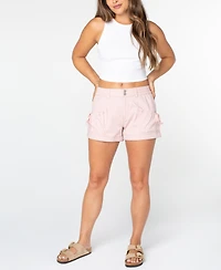 Celebrity Pink Juniors' Ribbon Bow-Pocket Shorts