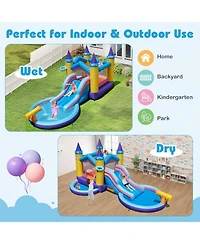 Hongge 6 in 1 Inflatable Kids Water Park for Yard