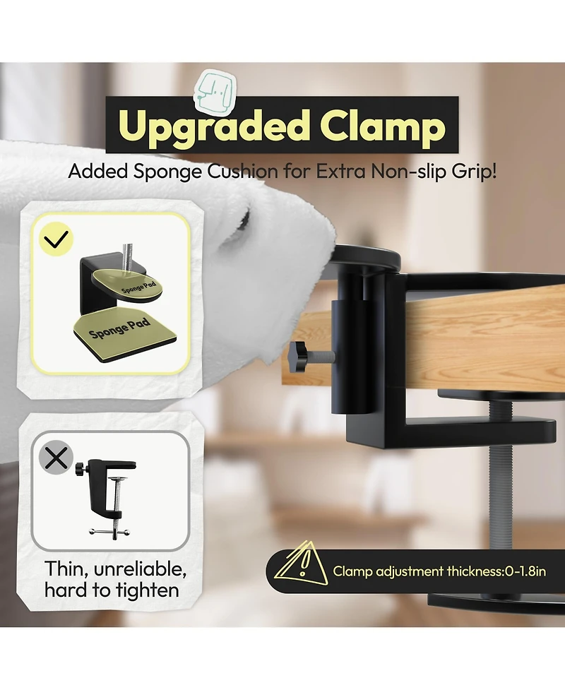 Ltmate Adjustable Cat Desk Bed, Sunken Design Cat Hammock, Supports Up to 50 lbs