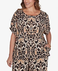 Ruby Rd. Plus Damask Textured T-Shirt