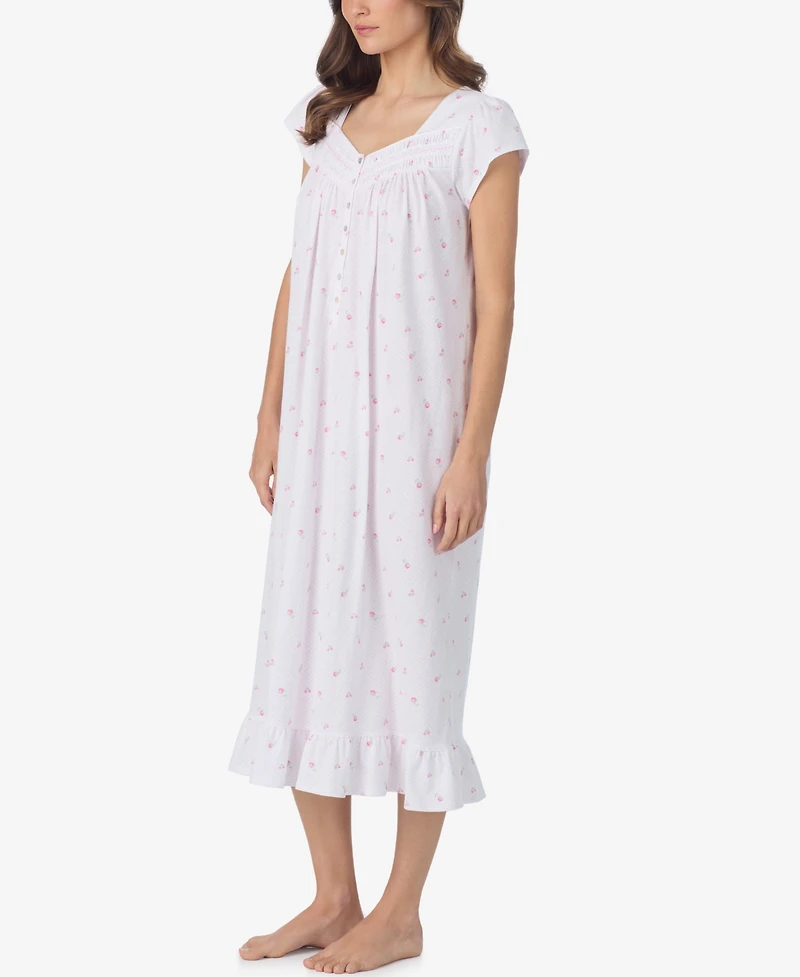 Eileen West Women's Sweetheart Neck Cap-Sleeve Nightgown